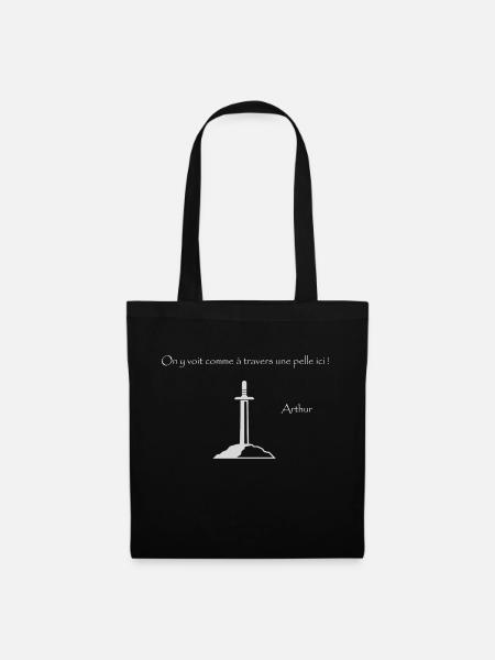 on y vois comme comme a travers uen pelle ici - Sac en tissu - noir