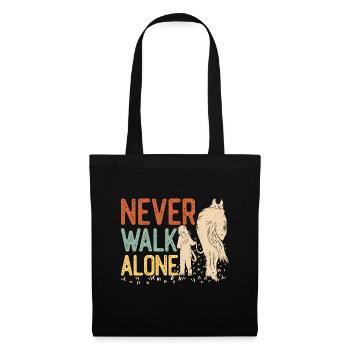 Never walk alone - Pferd - Vintage - Stoffbeutel - Schwarz - Vorne