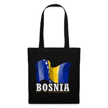 Drapeau de la Bosnie - Sac en tissu - noir - Devant