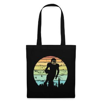 Cadeau vintage de joueurs de football pour les hommes femmes et enfants - Sac en tissu - noir - Devant