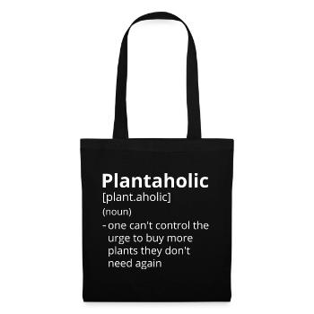 Plantaholic Definition Description - Sac en tissu - noir - Devant