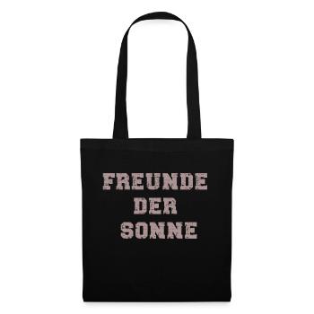 Freunde der Sonne grau - Stoffbeutel - Schwarz - Vorne
