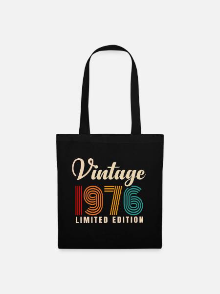 MILLÉSIME 1976. 45e ANNIVERSAIRE - Sac en tissu - noir