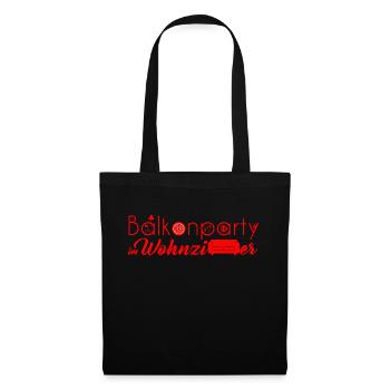 Fête sur le balcon dans le salon logo - Sac en tissu - noir - Devant
