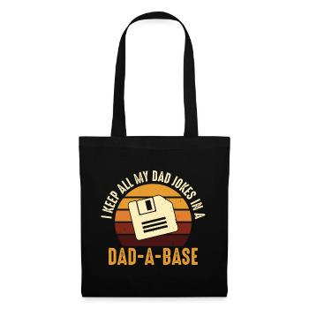 Dad Joke Floppy Disk Retro Design - Tote Bag - black - Front