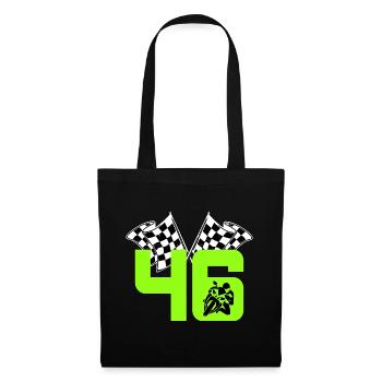 Moto numéro 46 Drapeaux de course Motorsport - Sac en tissu - noir - Devant
