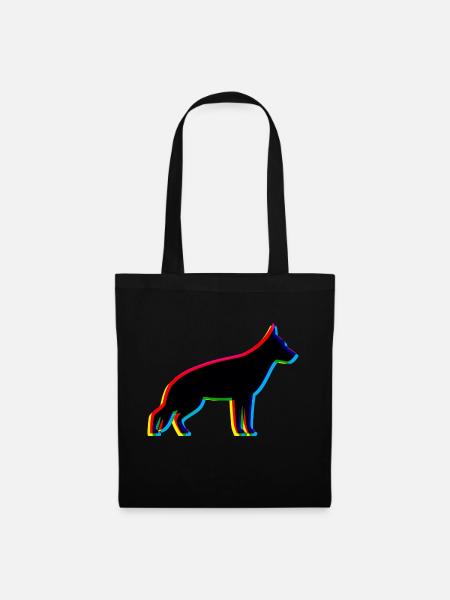 CMYK Deutscher Schäferhund - Stoffbeutel - Schwarz