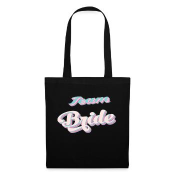 Braut-Team team bride Junggesellinnenparty - Stoffbeutel - Schwarz - Vorne