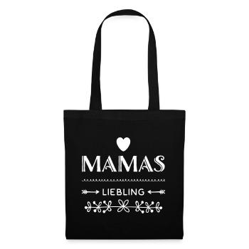 Mamas Liebling - Stoffbeutel - Schwarz - Vorne