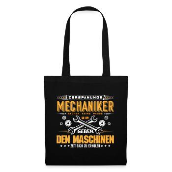 Zerspanungsmechaniker Fräsen Drehen - Stoffbeutel - Schwarz - Vorne