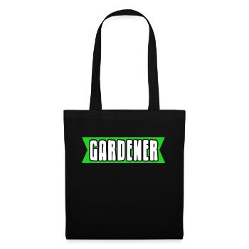 Cool Gardener Lover Designs T-Shirt Present Gift - Stoffbeutel - Schwarz - Vorne
