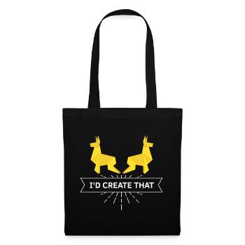 Conception d'origami japonais et origami kirigami - Sac en tissu - noir - Devant