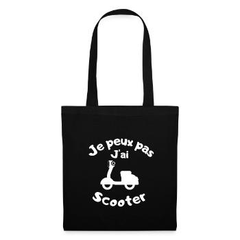 Je peux pas j ai scooter - Sac en tissu - noir - Devant