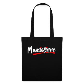 Mamiefique Mamie Magnifique Mamie-fique Grand Mère - Sac en tissu - noir - Devant