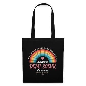Meilleure demi soeur du monde - Sac en tissu - noir - Devant