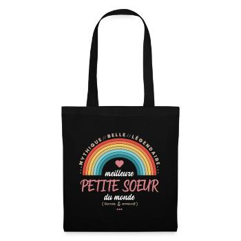 Meilleure petite soeur du monde - Sac en tissu - noir - Devant