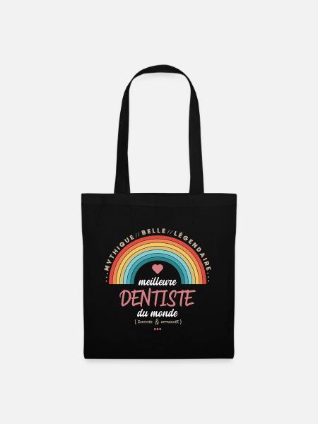 Meilleure dentiste du monde - Sac en tissu - noir