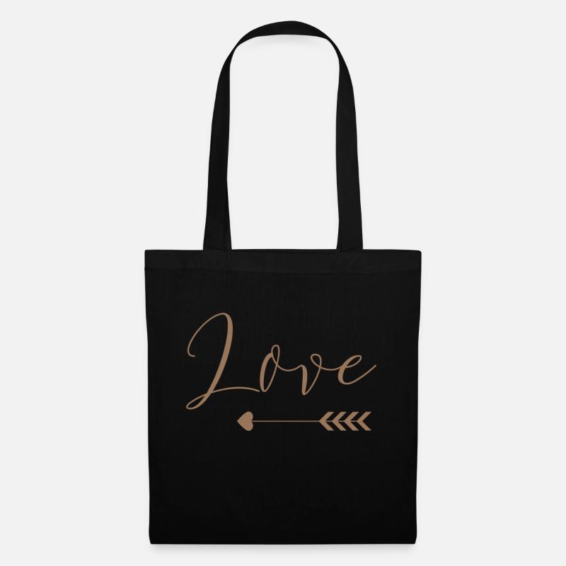 Love - Stoffbeutel - Schwarz