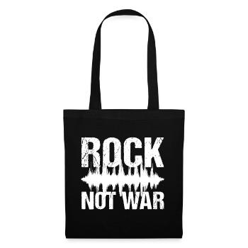 Rock Not War Rock N Roll Music - Sac en tissu - noir - Devant