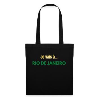 je vais à Rio de Janeiro TEE-SHIRT - Sac en tissu - noir - Devant