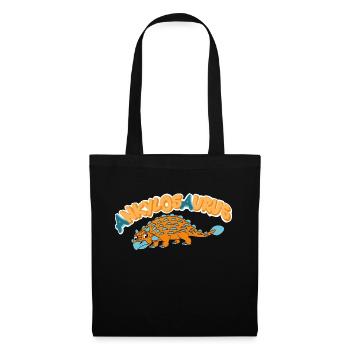 Ankylosaure - Sac en tissu - noir - Devant