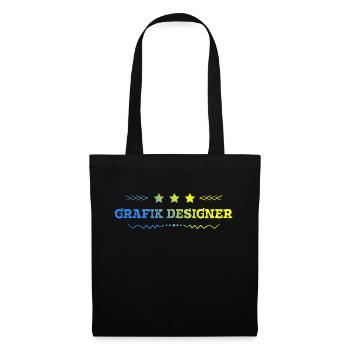 Grafik Designer Beruf - Stoffbeutel - Schwarz - Vorne