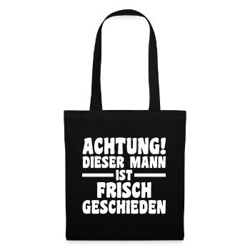 Geschieden Scheidung Scheidungsparty - Stoffbeutel - Schwarz - Vorne