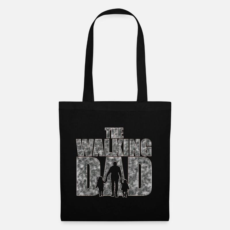 The walking Dad Vater Vatertag Geschenk - Stoffbeutel - Schwarz