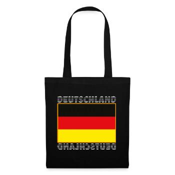 Deutschlandflagge - Deutschland WM / EM Fussball - Stoffbeutel - Schwarz - Vorne