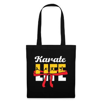 Karate Life Red Belt - Stoffbeutel - Schwarz - Vorne