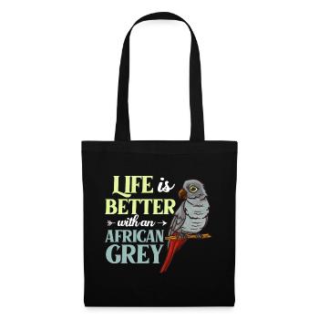African grey parrot parrot bird Africa - Tote Bag - black - Front