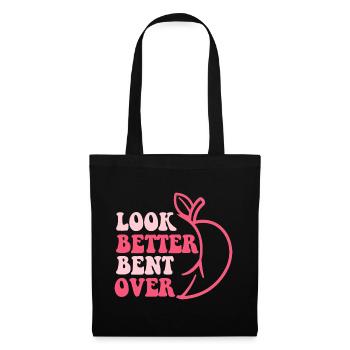 Design with Fruit and Motivational Text - Tote Bag - black - Front