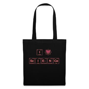 I LOVE SCIENCE - Système de perdiode d’éléments - Sac en tissu - noir - Devant