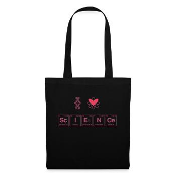 I LOVE SCIENCE - Science Symbols - Tote Bag - black - Front