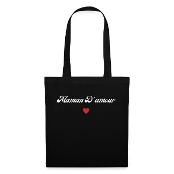 maman d'amour - Sac en tissu - noir - Devant