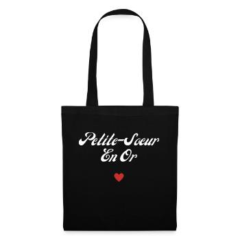 petite-sœur en or - Sac en tissu - noir - Devant