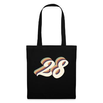 28ème anniversaire vintage - Sac en tissu - noir - Devant
