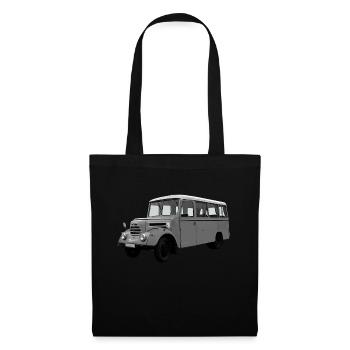 Bus Garant Robur Zittau DDR Oldtimer Ostalgie - Stoffbeutel - Schwarz - Vorne