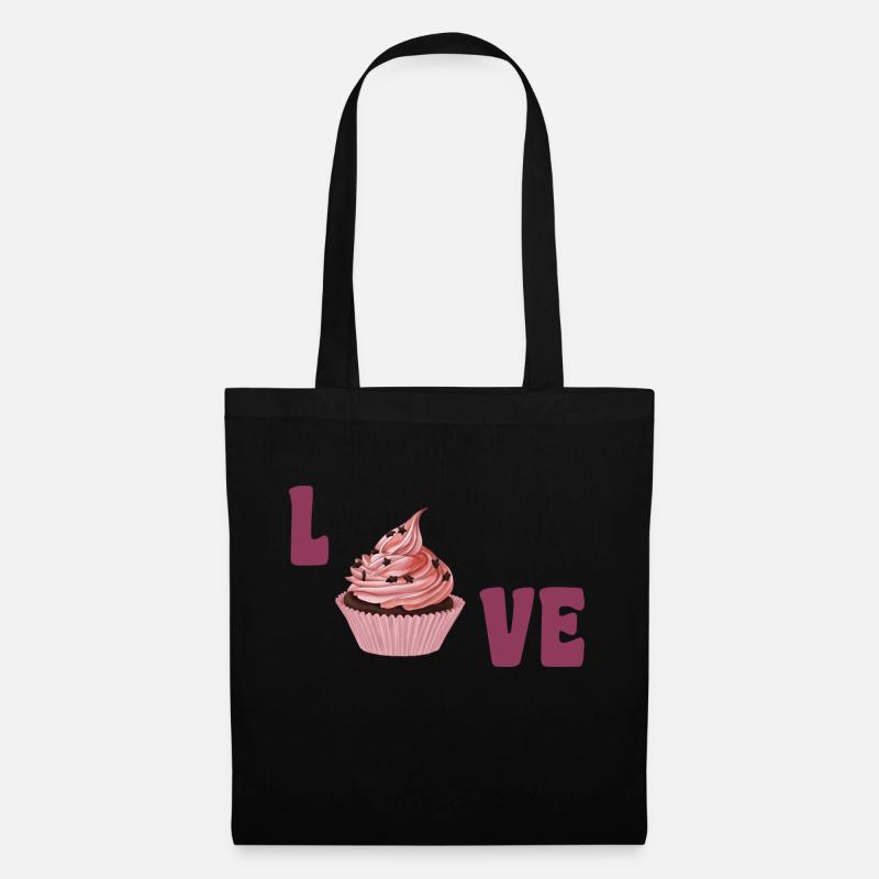 J’adore Cupcake - Sac en tissu - noir