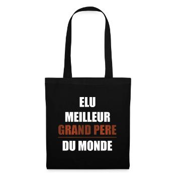 Elu meilleurs grand père du monde - Sac en tissu - noir - Devant