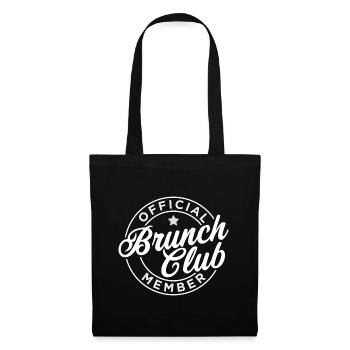 Offizielles Mitglied des Brunch Clubs - Stoffbeutel - Schwarz - Vorne