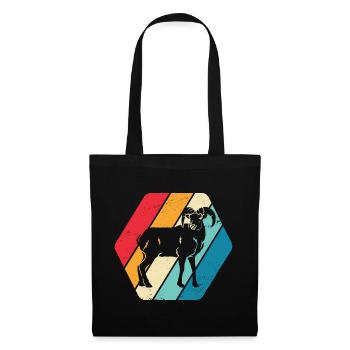 Goat Goat Buck Aries Animal Nature Retro - Tote Bag - black - Front