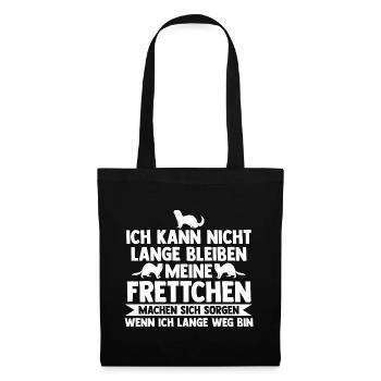 Meine Frettchen machen sich sorgen - Stoffbeutel - Schwarz - Vorne