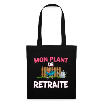Retraite Potager jardin Humour Plantes - Sac en tissu - noir - Devant