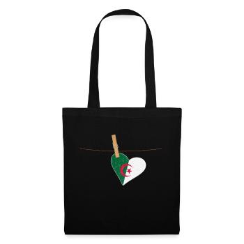 Cœur Algérie - Sac en tissu - noir - Devant