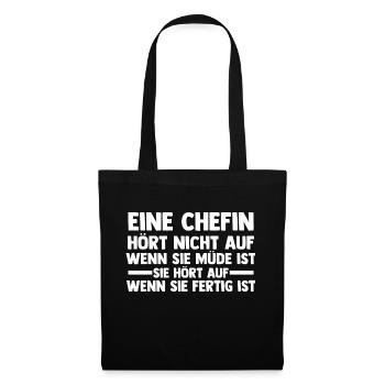Arbeit Kollegen Büro Teamleiter Führungskraft Chef - Stoffbeutel - Schwarz - Vorne