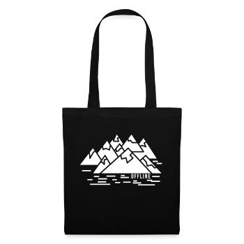 Montagnes, Grimpeurs, Nature, Aventure - Sac en tissu - noir - Devant
