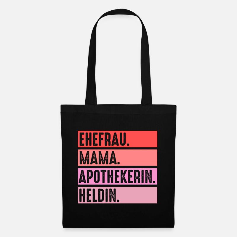 Mama Mutter Pharmazie Mediziner Apothekerin - Stoffbeutel - Schwarz
