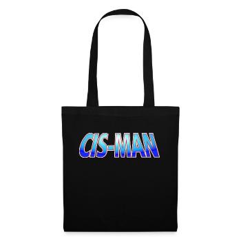 Cis-Man - Mann-80er Jahre Satire-Geschlecht-Ver.2 - Stoffbeutel - Schwarz - Vorne
