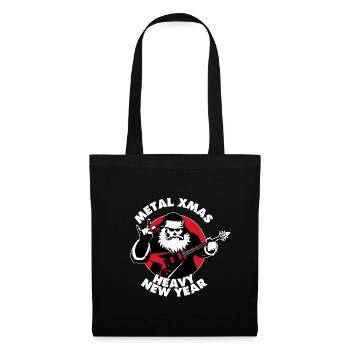 Père Noël Heavy Metal & Bonne Année - Sac en tissu - noir - Devant